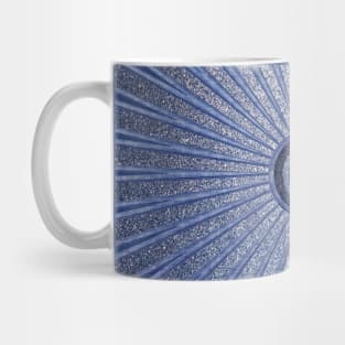 Blue glittery sparkles vintage sun rays retro Mug